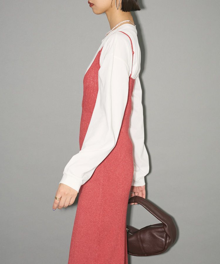 AnriettMusee「レース編み風ビスチェキャミワンピース」|ワンピース|