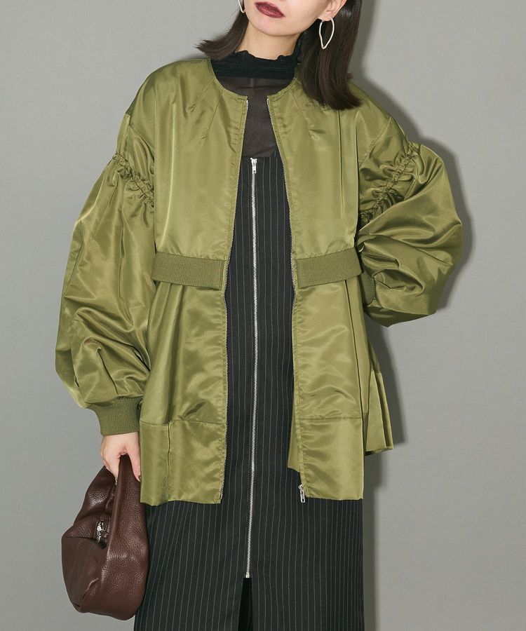 AnriettMusee「MA-1ペプラムブルゾン」|ブルゾン・スタジャン|