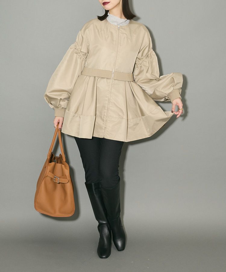 AnriettMusee「MA-1ペプラムブルゾン」|ブルゾン・スタジャン|