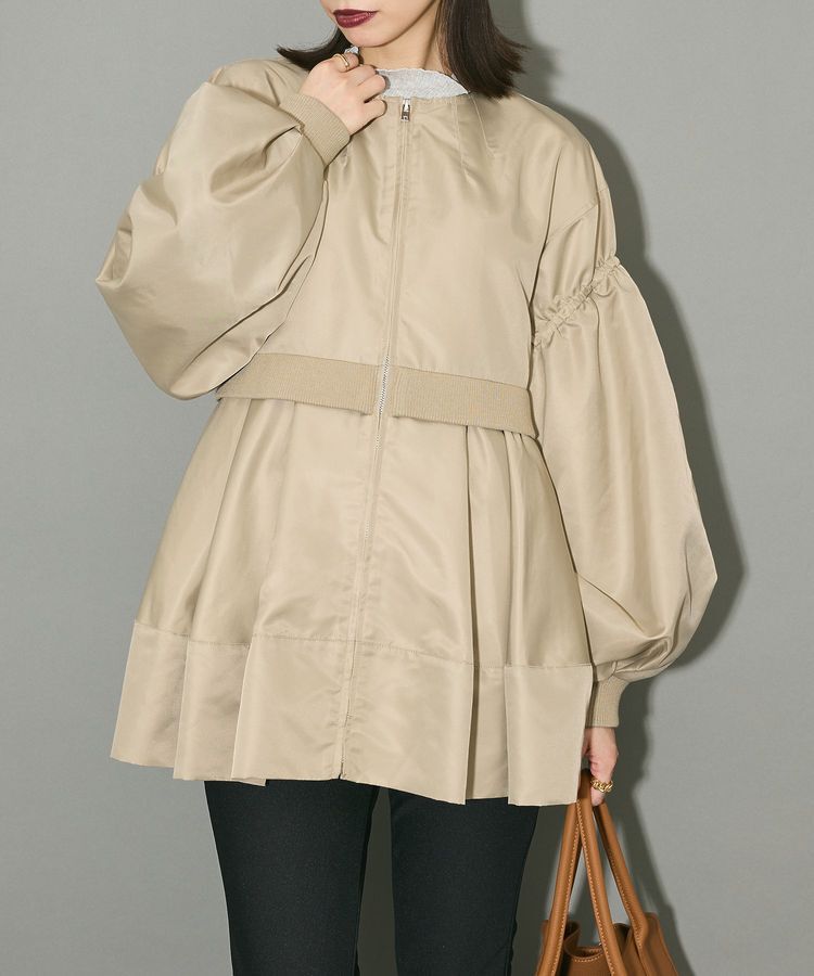 AnriettMusee「MA-1ペプラムブルゾン」|ブルゾン・スタジャン|