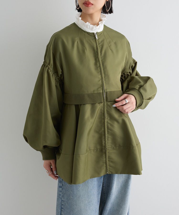 AnriettMusee「MA-1ペプラムブルゾン」|ブルゾン・スタジャン|