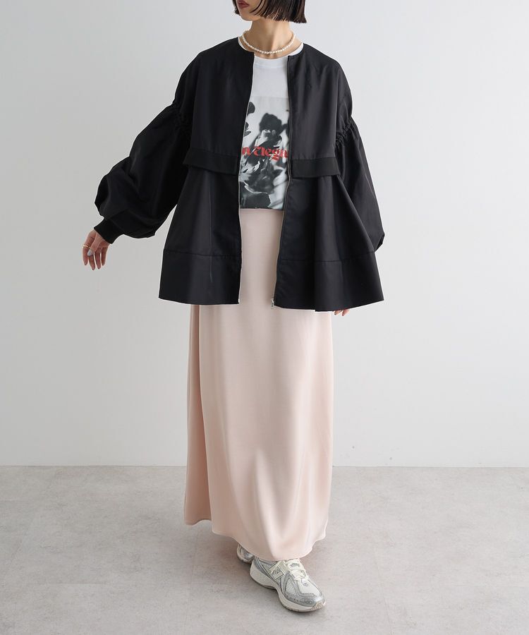 AnriettMusee「MA-1ペプラムブルゾン」|ブルゾン・スタジャン|