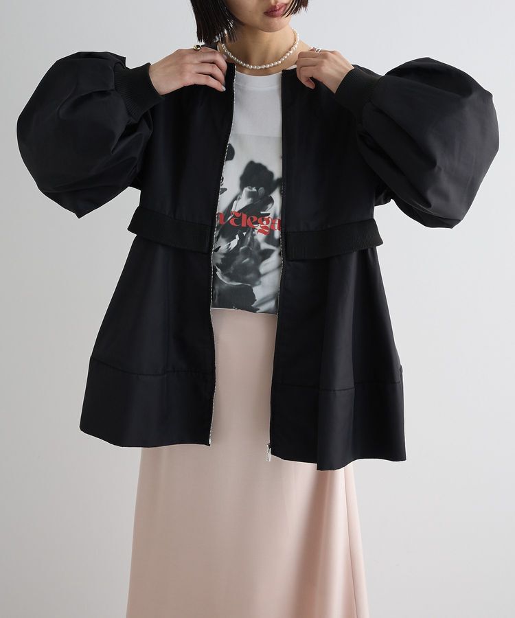 AnriettMusee「MA-1ペプラムブルゾン」|ブルゾン・スタジャン|