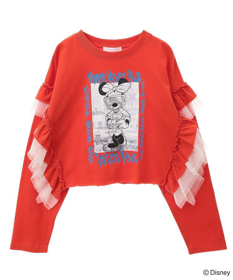 Green Parks「ミッキー＆フレンズ/袖フリルショート丈TEEⅡ」|Tシャツ・カットソー|