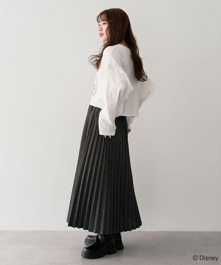 Green Parks「ミッキー＆フレンズ/袖フリルショート丈TEEⅡ」|Tシャツ・カットソー|