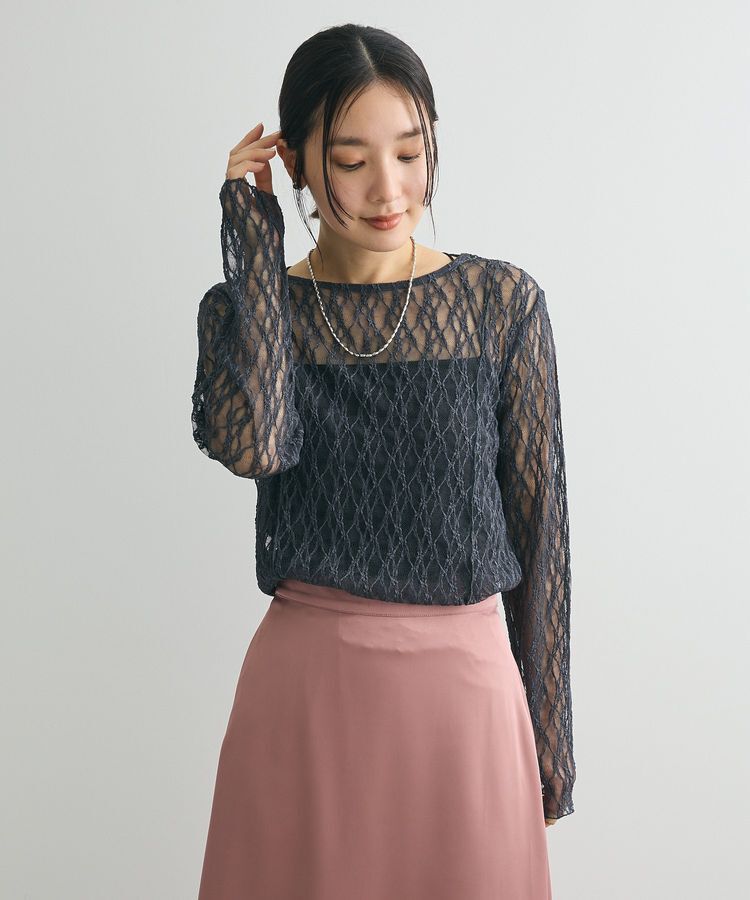 Green Parks「パネルラインレースカットプルオーバー」|Tシャツ・カットソー|