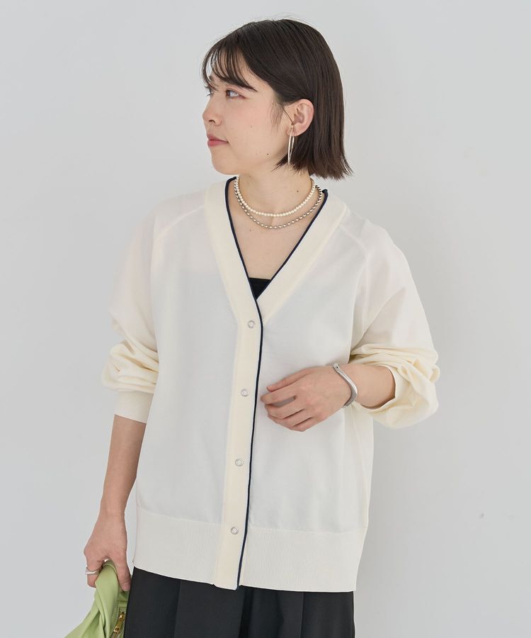 Green Parks「スポンディッシュVネックカーディガン」|カーディガン|Ivory