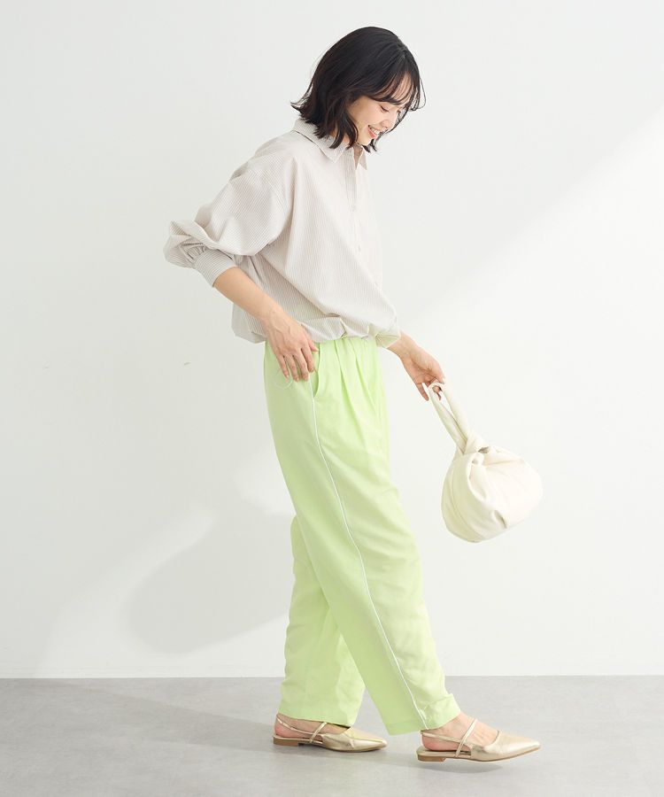 Green Parks「イージーケア裾ドロストシャツ」|シャツ・ブラウス|