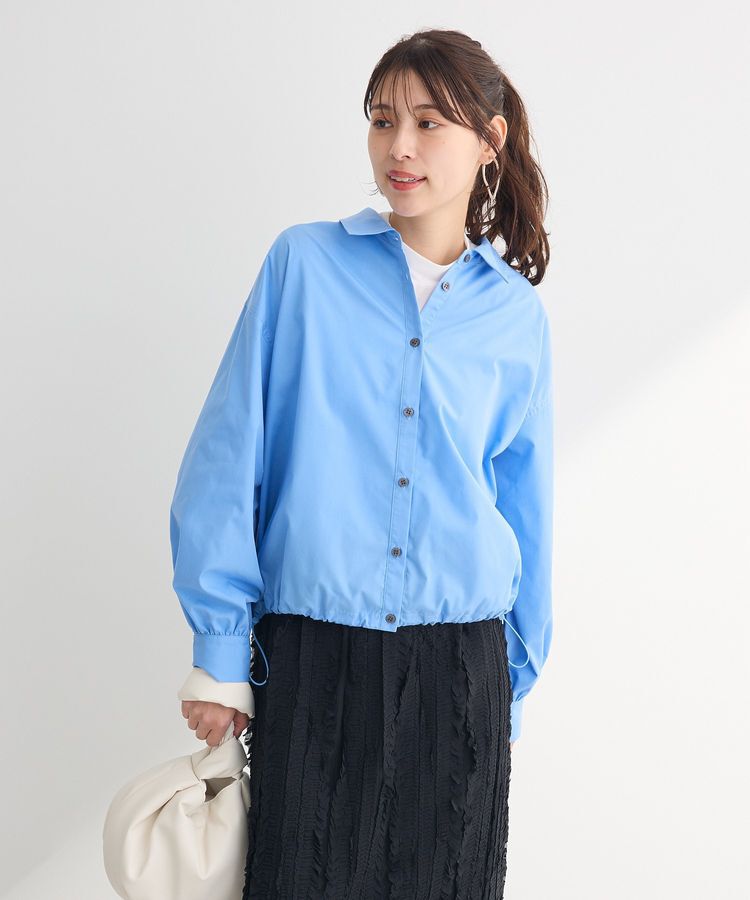 Green Parks「イージーケア裾ドロストシャツ」|シャツ・ブラウス|