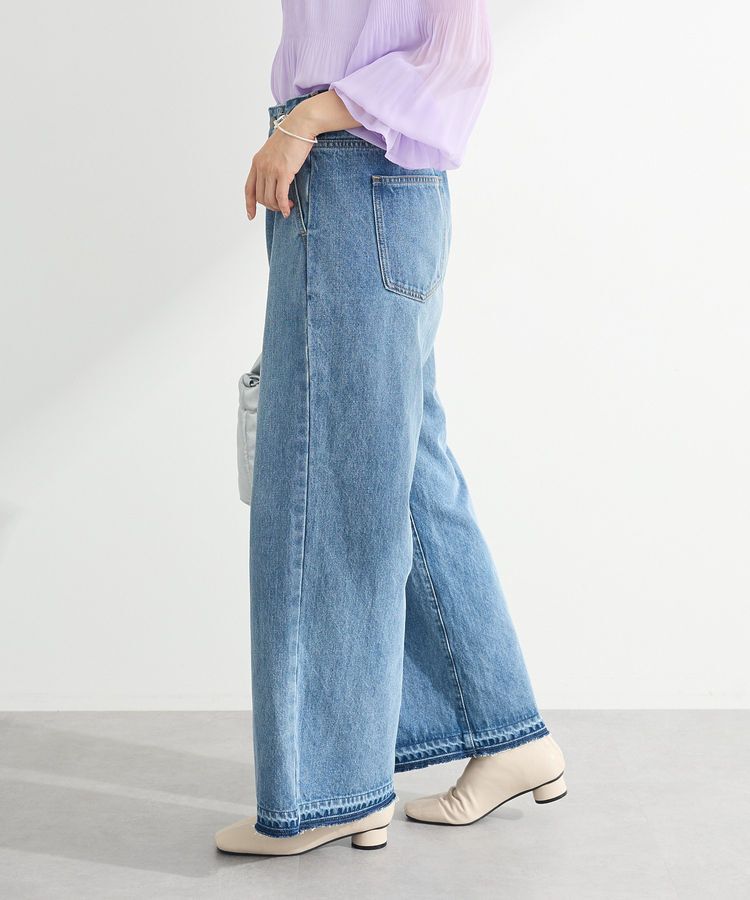 Green Parks「タックワイドデニムパンツ」|デニム|