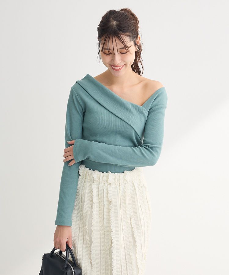 Green Parks「・swing by クロスネックプルオーバー」|Tシャツ・カットソー|Green