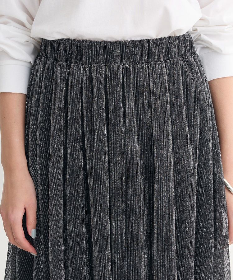 Green Parks「・ELENCARE DUE ラメプリーツスカート」|フレア|