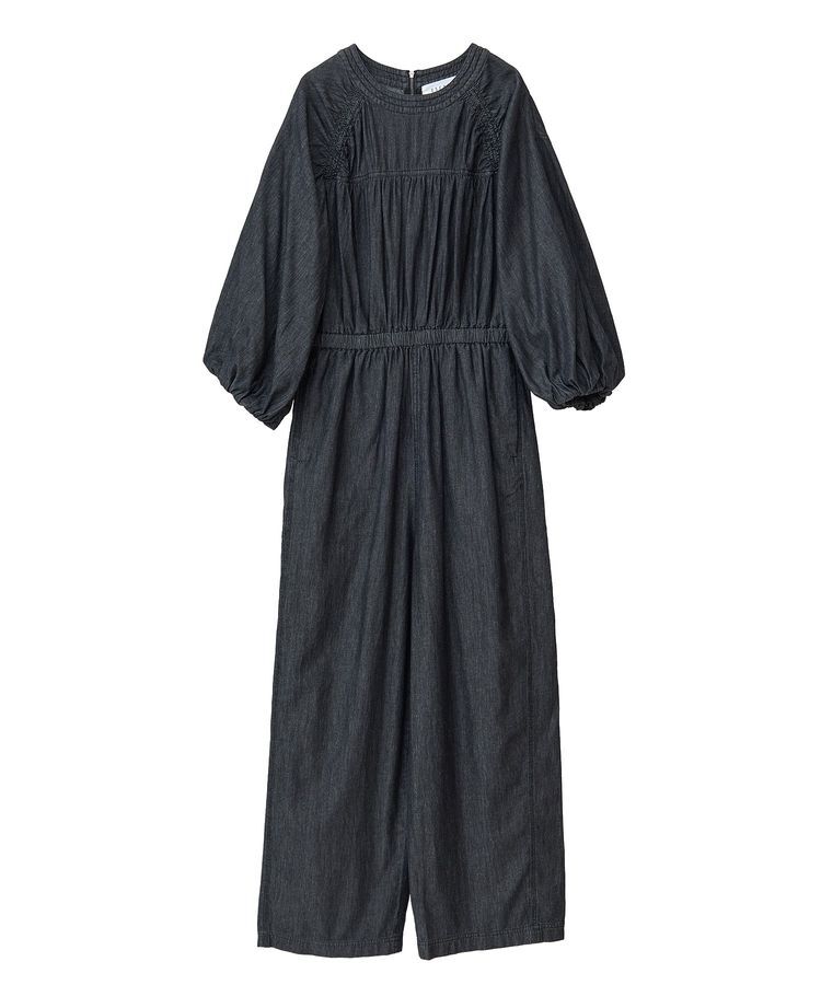 Green Parks「■ESCAR シャーリングデニムオールインワン」|オールインワン|