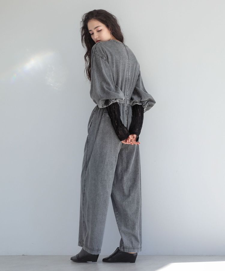 Green Parks「■ESCAR シャーリングデニムオールインワン」|オールインワン|