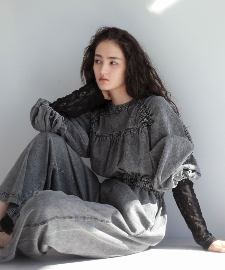 Green Parks「■ESCAR シャーリングデニムオールインワン」|オールインワン|