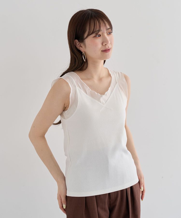 Green Parks「・SUGAR SPOON シアー切替タンクトップ」|インナー|