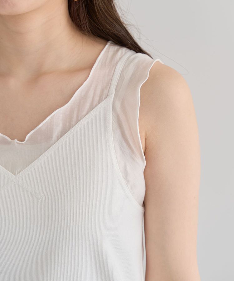 Green Parks「・SUGAR SPOON シアー切替タンクトップ」|インナー|