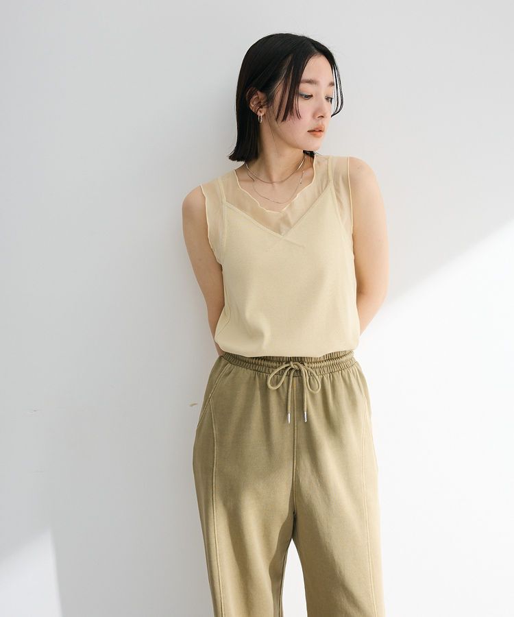 Green Parks「・SUGAR SPOON シアー切替タンクトップ」|インナー|