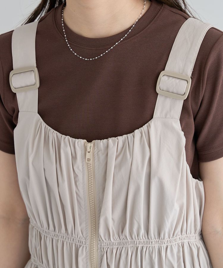 Green Parks「・SUGAR SPOON シャーリングジャンスカ」|ジャンパースカート|