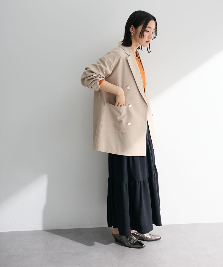 Green Parks「・ELENCARE DUE リネンライクティアードスカート」|フレア|