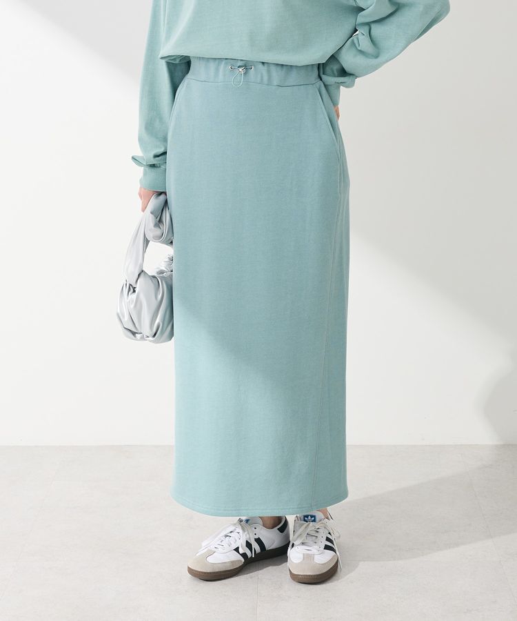 Green Parks「ピグメントIラインスウェットスカート」|スカート|Light Blue