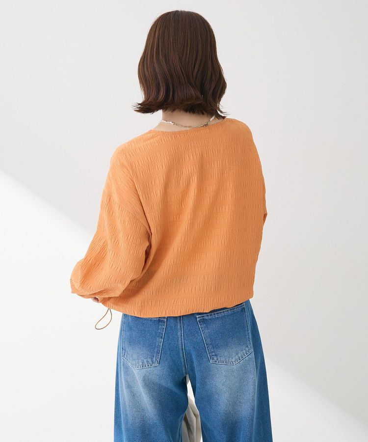 Green Parks「裾ドロスト表面長袖プルオーバー」|Tシャツ・カットソー|