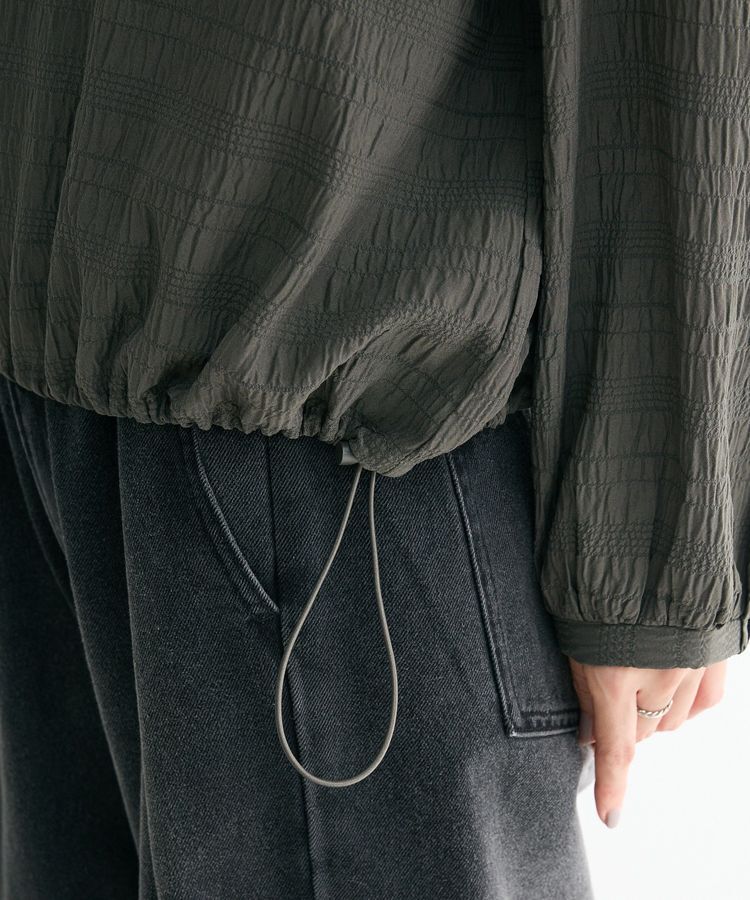 Green Parks「裾ドロスト表面長袖プルオーバー」|Tシャツ・カットソー|