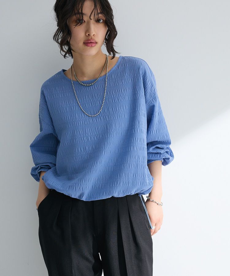 Green Parks「裾ドロスト表面長袖プルオーバー」|Tシャツ・カットソー|