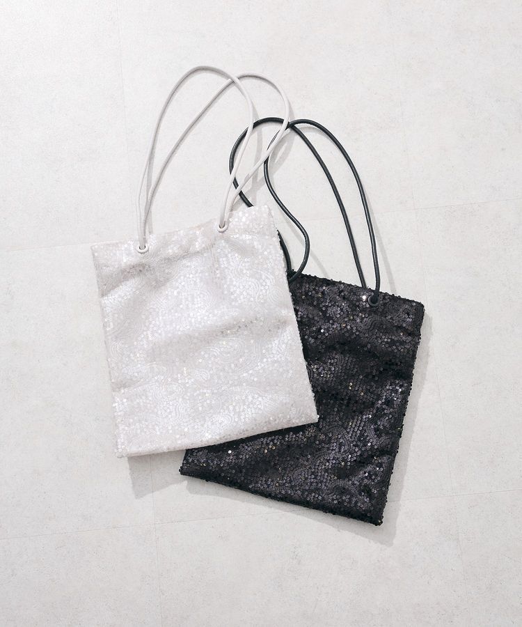 Green Parks「andmikka.スパンコールA4トートバッグ」|トートバッグ|