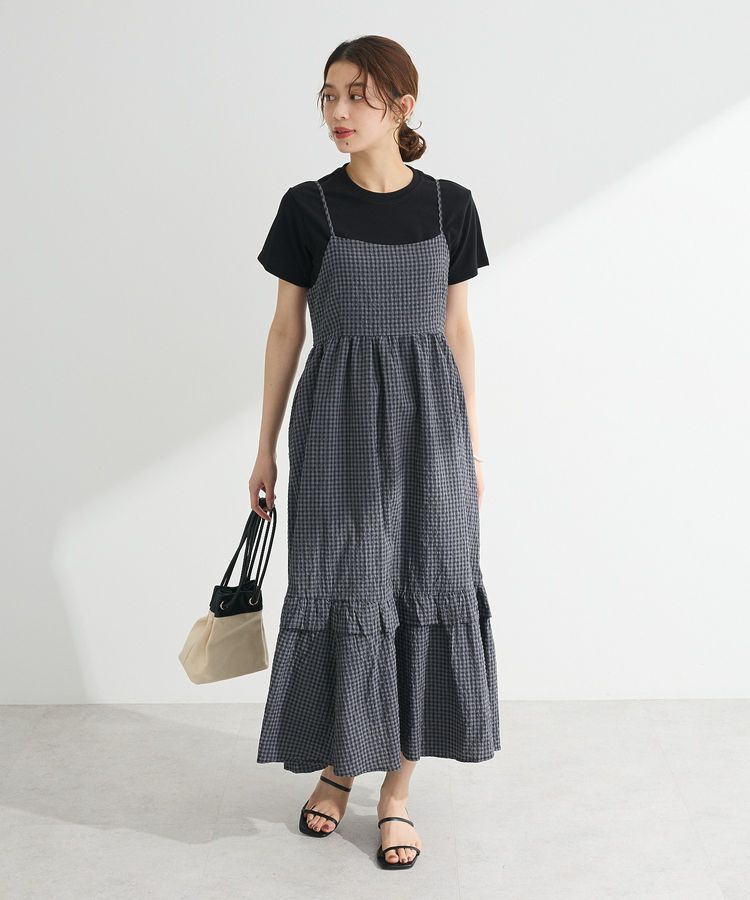 Green Parks「・ELENCARE DUE ギンガムキャミワンピース」|ワンピース|