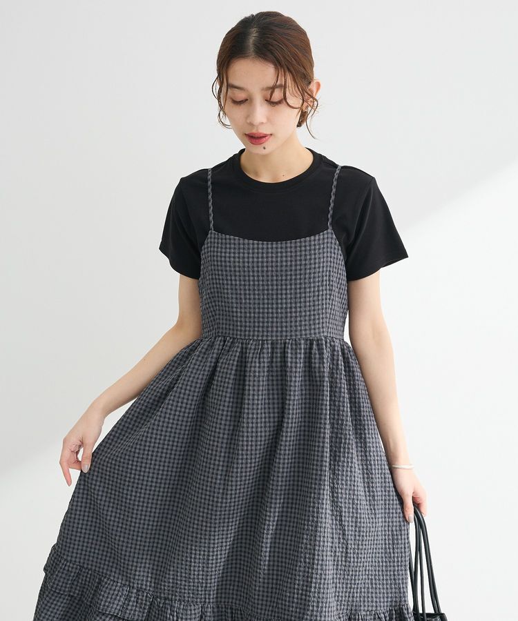 Green Parks「・ELENCARE DUE ギンガムキャミワンピース」|ワンピース|