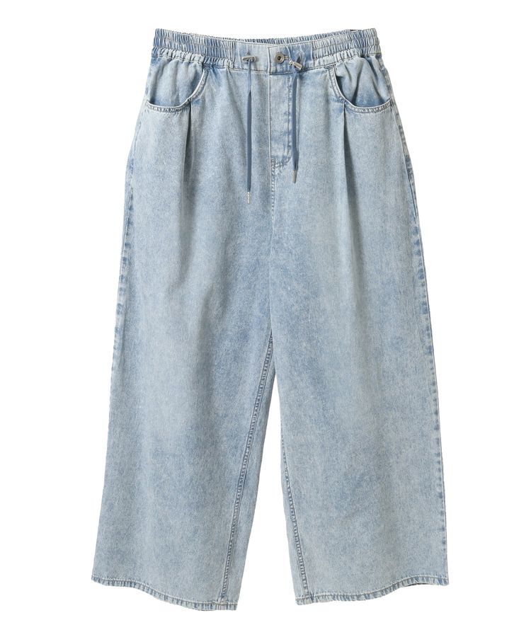 Green Parks「ライトデニムワイドパンツ」|デニム|