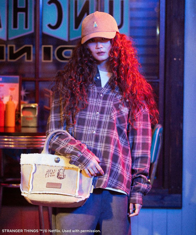 Green Parks「■STRANGER THINGS&times;MINNETONKA フェイクスウェードボアバッグ」|トートバッグ|