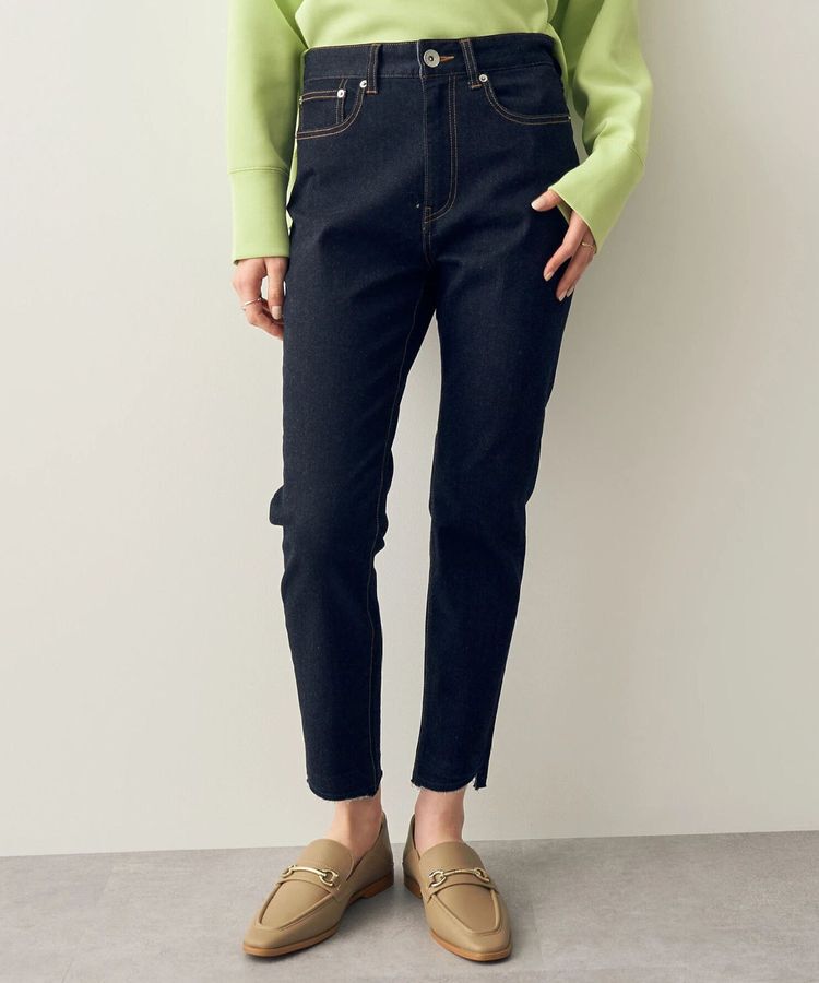 Editt by YECCA VECCA「カットオフクロップドデニムパンツ」|デニム|Dark Indigo