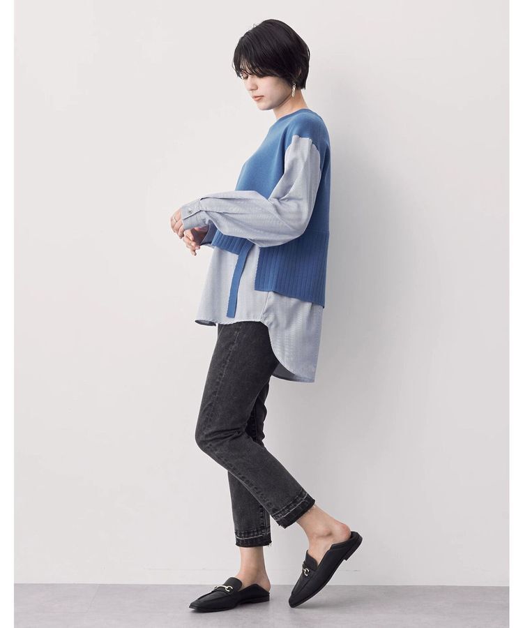 Editt by YECCA VECCA「カットオフクロップドデニムパンツ」|デニム|