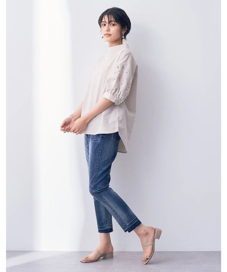 Editt by YECCA VECCA「カットオフクロップドデニムパンツ」|デニム|