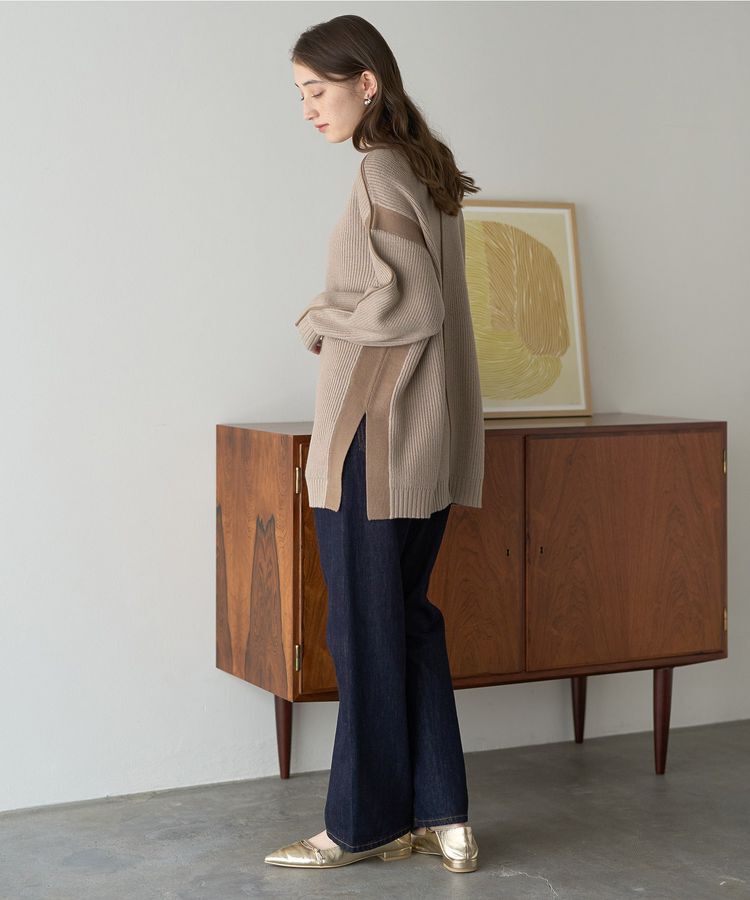 YECCA VECCA「配色ラインニット」|ニット・セーター|