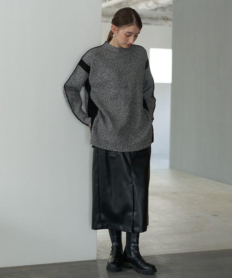 YECCA VECCA「配色ラインニット」|ニット・セーター|