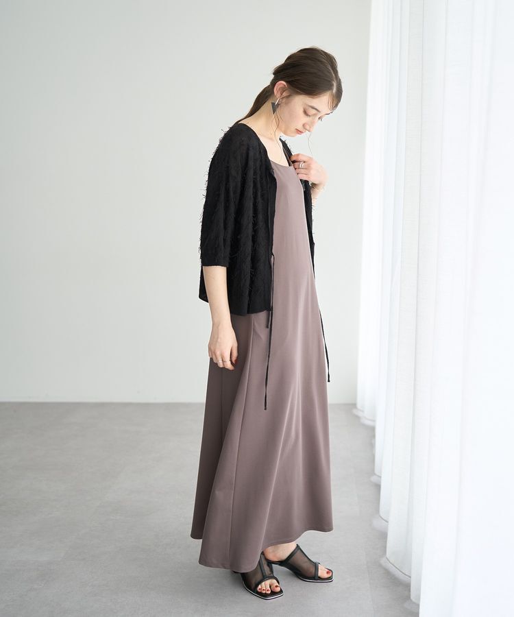 YECCA VECCA「2wayリボンフリンジニットカーディガン」|カーディガン|