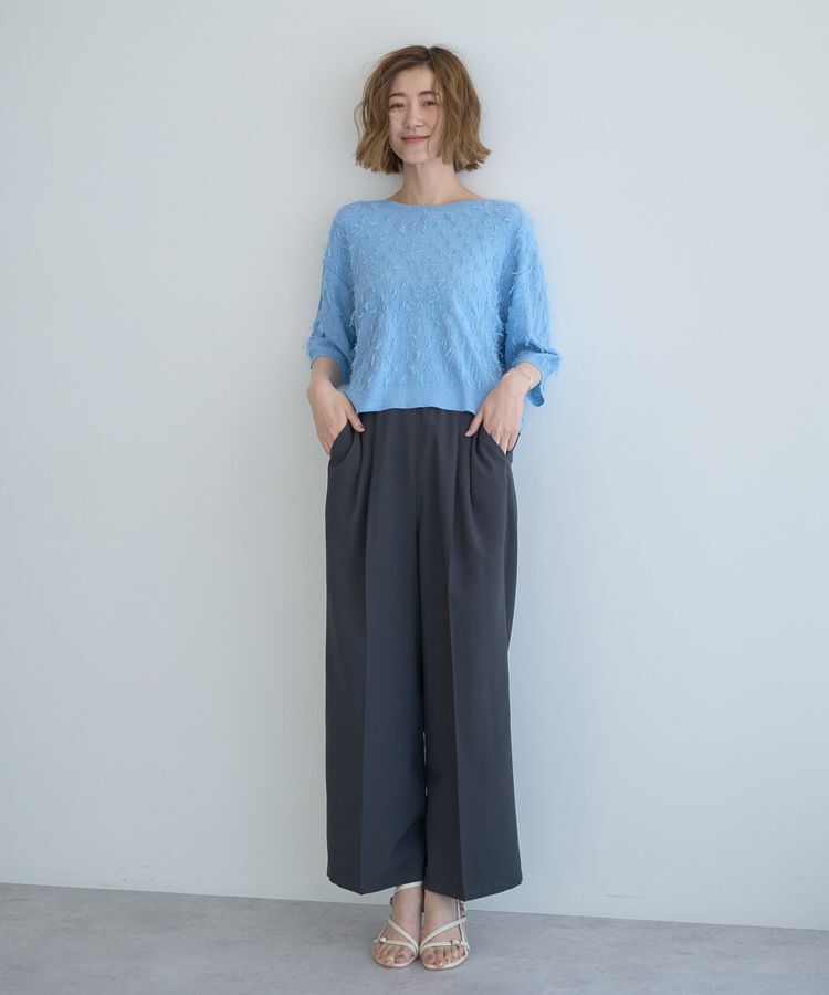 YECCA VECCA「2wayリボンフリンジニットカーディガン」|カーディガン|