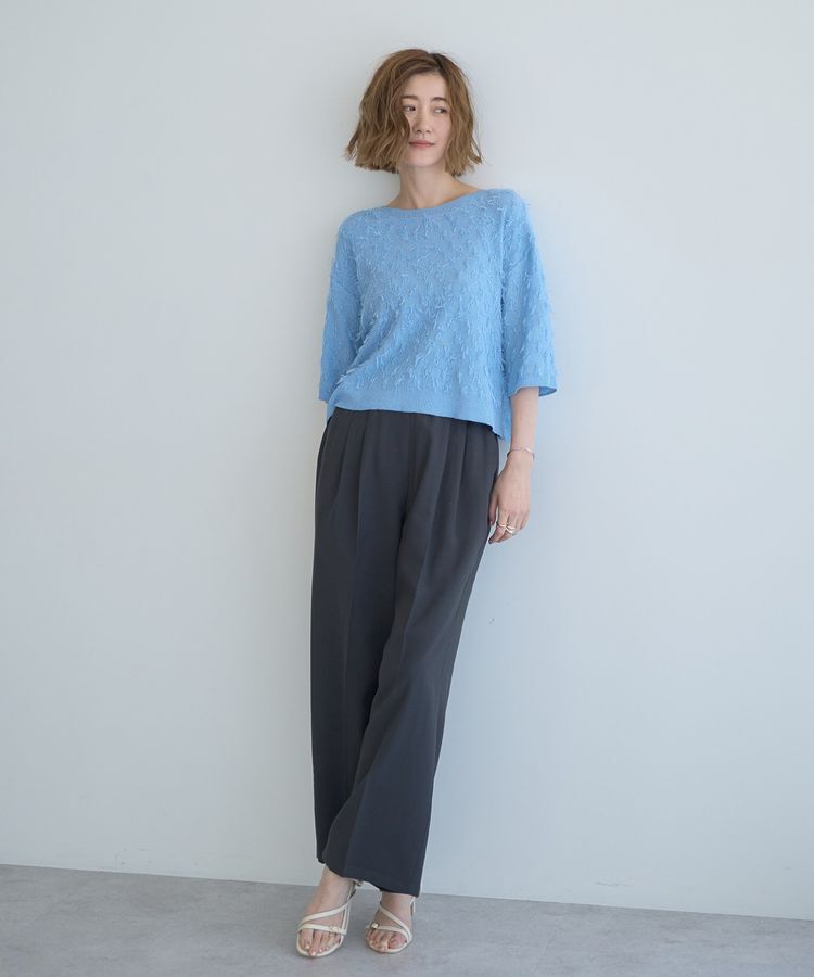 YECCA VECCA「2wayリボンフリンジニットカーディガン」|カーディガン|