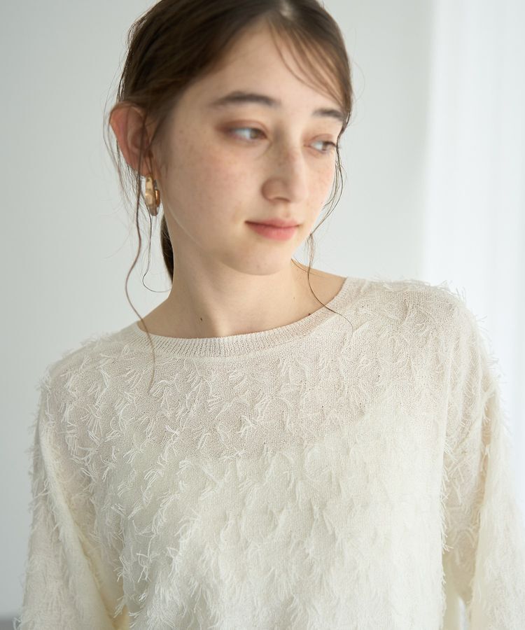 YECCA VECCA「2wayリボンフリンジニットカーディガン」|カーディガン|