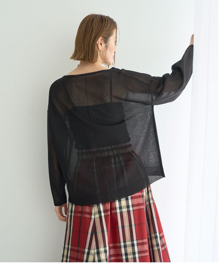 YECCA VECCA「シアーニットプルオーバー」|ニット・セーター|