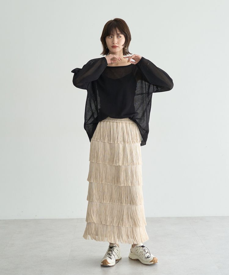 YECCA VECCA「シアーニットプルオーバー」|ニット・セーター|