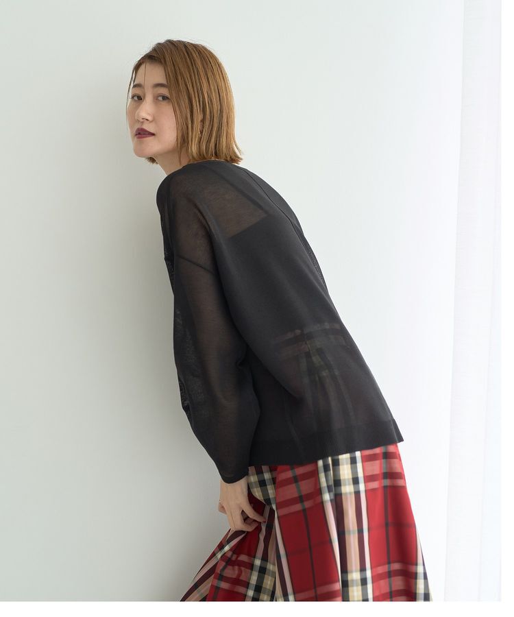 YECCA VECCA「シアーニットプルオーバー」|ニット・セーター|