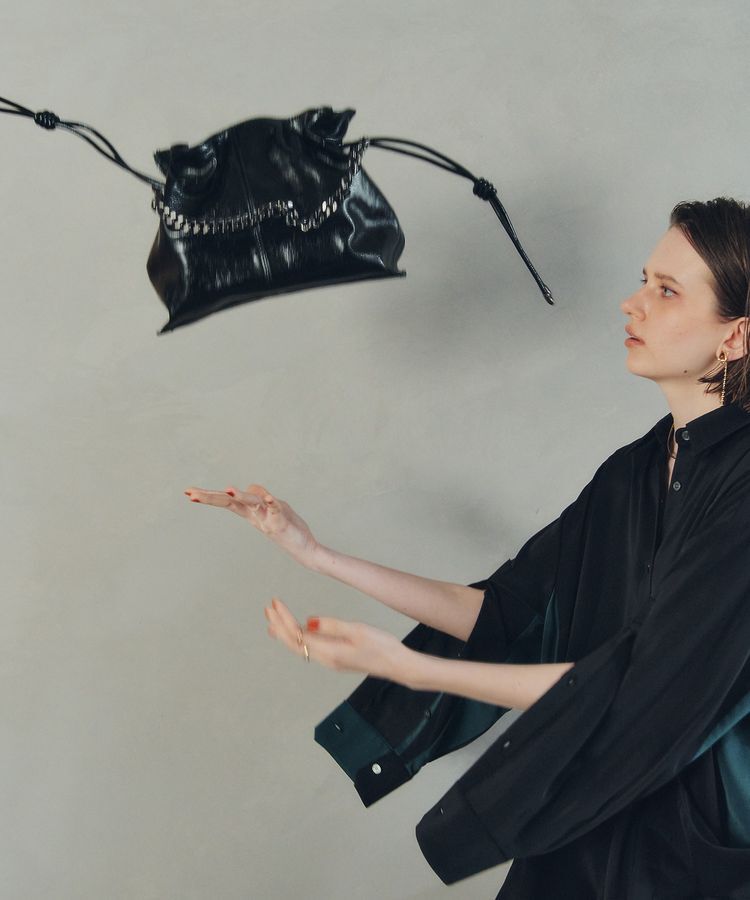 YECCA VECCA「2wayチェーンギャザーバッグ」|ハンドバッグ|