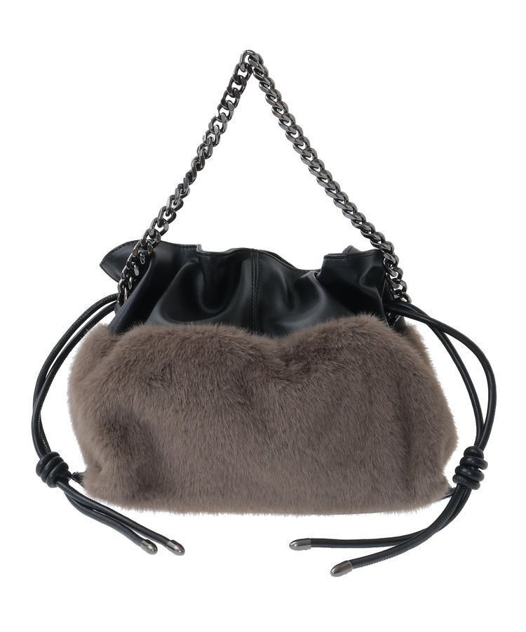 YECCA VECCA「2wayチェーンギャザーバッグ」|ハンドバッグ|