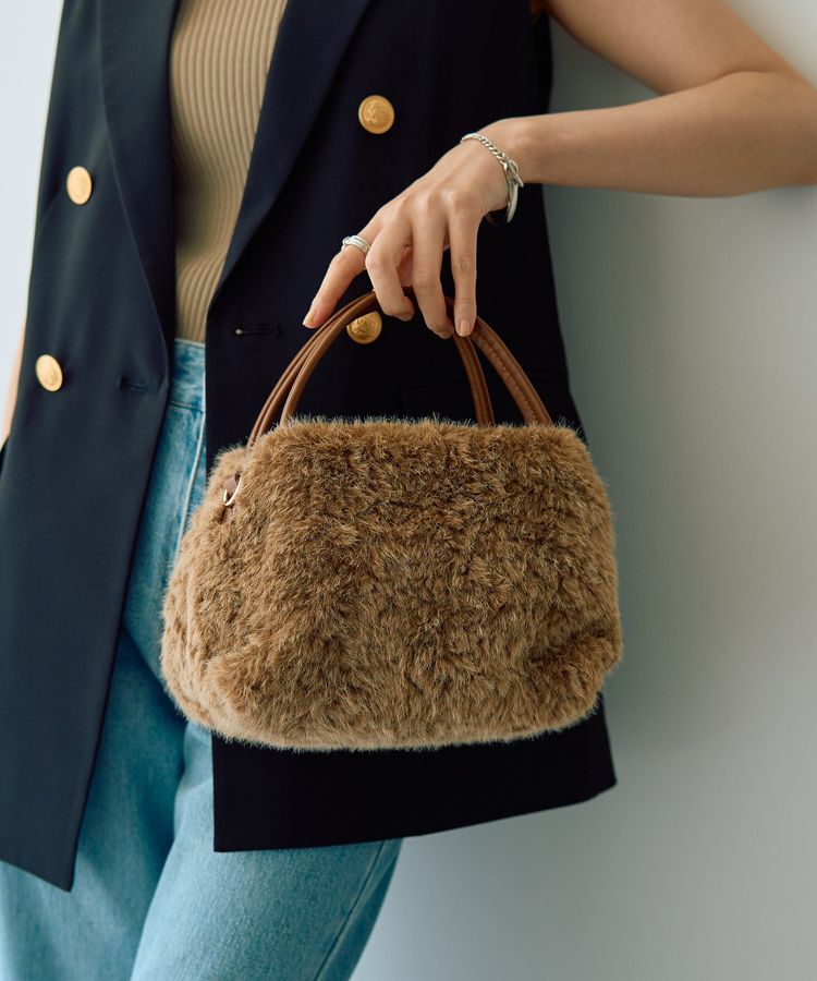 YECCA VECCA「【cache cache】エコファー２wayトート」|ショルダー・メッセンジャー|