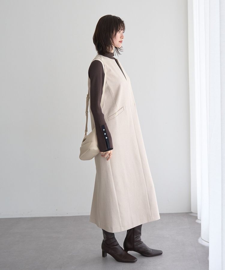 YECCA VECCA「キーネックジャンスカ」|ジャンパースカート|