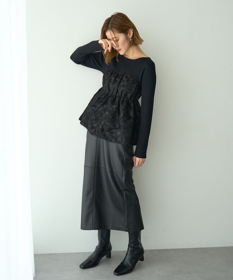 YECCA VECCA「バルーンヘムドッキングニット」|ニット・セーター|